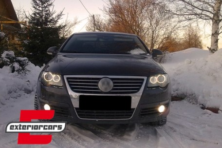 Prednja svjetla Angel Eyes (chrome) / Volkswagen Passat B6 3C (03.2005-2010), LPVWC5