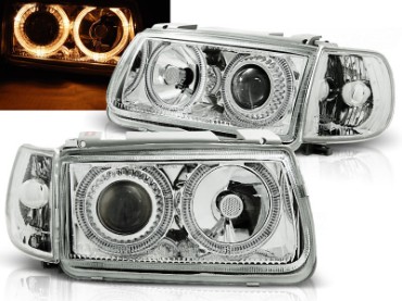 Prednja svjetla Angel Eyes (chrome) / Volkswagen Polo (10.1994-09.1999), LPVWH0