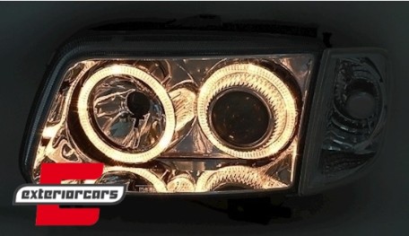 Prednja svjetla Angel Eyes (chrome) / Volkswagen Polo (10.1999-10.2001), LPVW57