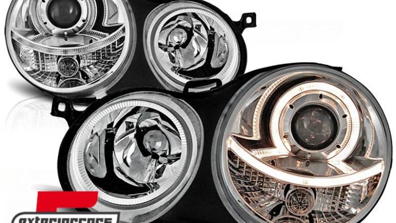 Prednja svjetla Angel Eyes (chrome) / Volkswagen Polo 9N (11.2001-04.2005), LPVW58