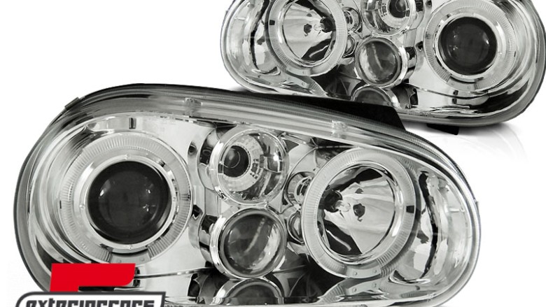 Prednja svjetla Angel Eyes (chrome) / VW Golf 4 (1997-2005), LPVW65