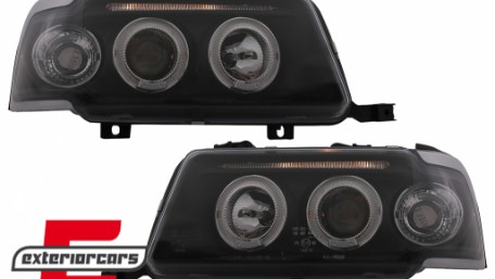 Prednja svjetla Angel Eyes (crna) / Audi 80 B4 (1991-1996), LPAU30