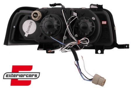 Prednja svjetla Angel Eyes (crna) / Audi 80 B4 (1991-1996), LPAU30