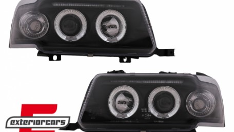 Prednja svjetla Angel Eyes (crna) / Audi 80 B4 (1991-1996), LPAU30