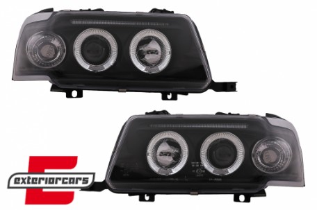 Prednja svjetla Angel Eyes (crna) / Audi 80 B4 (1991-1996), LPAU30