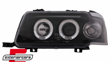 Prednja svjetla Angel Eyes (crna) / Audi 80 B4 (1991-1996), LPAU30
