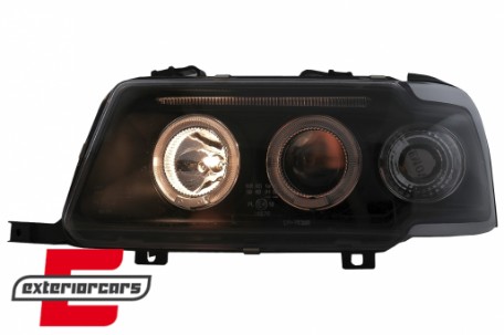 Prednja svjetla Angel Eyes (crna) / Audi 80 B4 (1991-1996), LPAU30