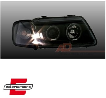 Prednja svjetla Angel Eyes (crna) / Audi A3 (1996-2000), LPAU05