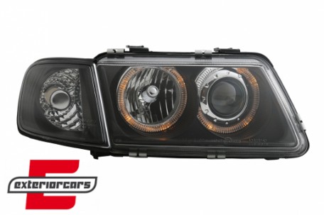 Prednja svjetla Angel Eyes (crna) / Audi A3 (1996-2000), LPAU10