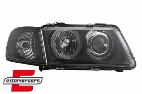 Prednja svjetla Angel Eyes (crna) / Audi A3 (1996-2000), LPAU10