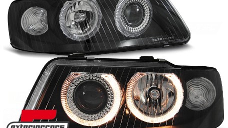 Prednja svjetla Angel Eyes (crna) / Audi A3 (2000-2003), LPAU22