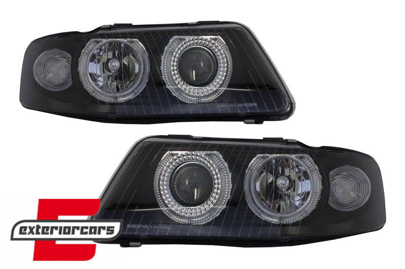Prednja svjetla Angel Eyes (crna) / Audi A3 (2000-2003), LPAU22