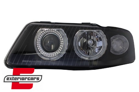 Prednja svjetla Angel Eyes (crna) / Audi A3 (2000-2003), LPAU22