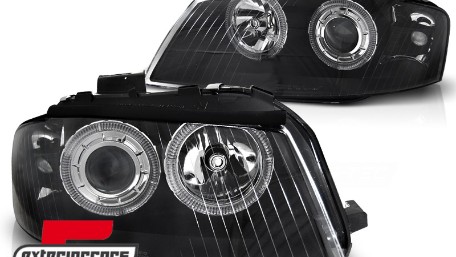 Prednja svjetla Angel Eyes (crna) / Audi A3 8P 8PA (2003-2008), LPAU78