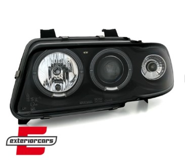 Prednja svjetla Angel Eyes (crna) / Audi A4 B5 (1994-12.1998), LPAU03
