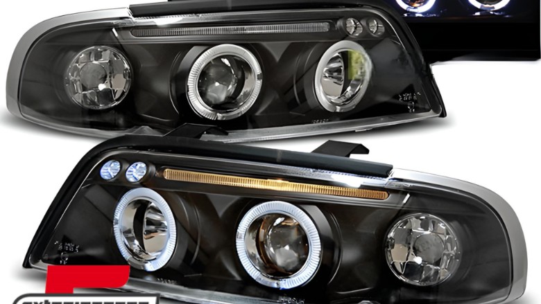 Prednja svjetla Angel Eyes (crna) / Audi A4 B5 (1994-12.1998), LPAU34