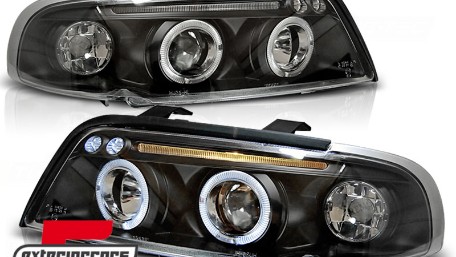Prednja svjetla Angel Eyes (crna) / Audi A4 B5 (1994-12.1998), LPAU34