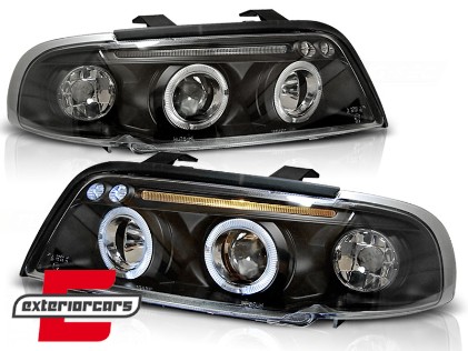 Prednja svjetla Angel Eyes (crna) / Audi A4 B5 (1994-12.1998), LPAU34