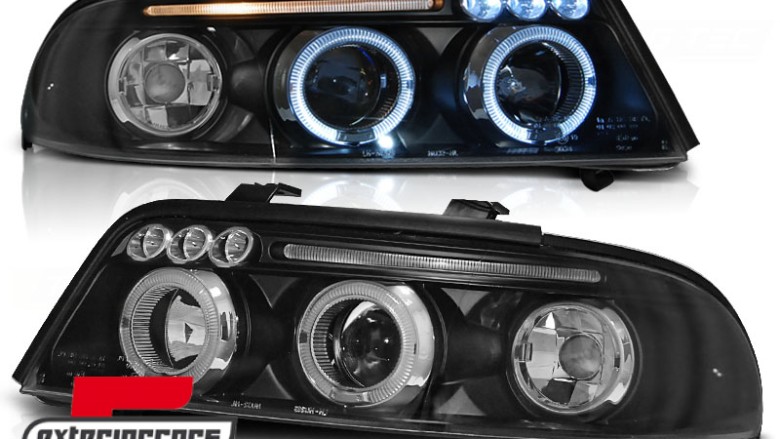 Prednja svjetla Angel Eyes (crna) / Audi A4 B5 Facelift (01.1999-09.2000), LPAU15