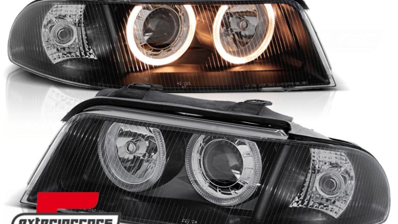 Prednja svjetla Angel Eyes (crna) / Audi A4 B5 Facelift (01.1999-09.2000), LPAU18