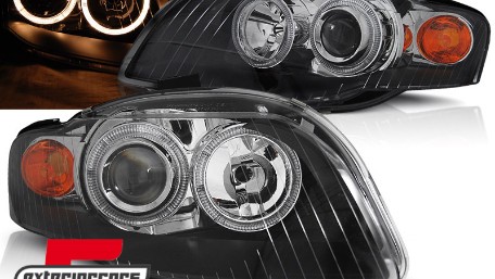 Prednja svjetla Angel Eyes (crna) / Audi A4 B7 (2004-2008), LPAU58