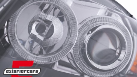 Prednja svjetla Angel Eyes (crna) / Audi A4 B7 (2004-2008), LPAU58