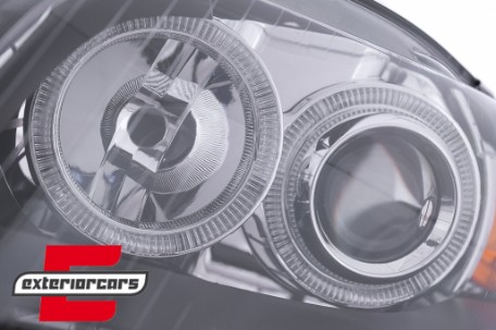 Prednja svjetla Angel Eyes (crna) / Audi A4 B7 (2004-2008), LPAU58