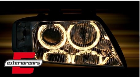 Prednja svjetla Angel Eyes (crna) / Audi A6 4B C5 (05.1997-05.2001), LPAU68