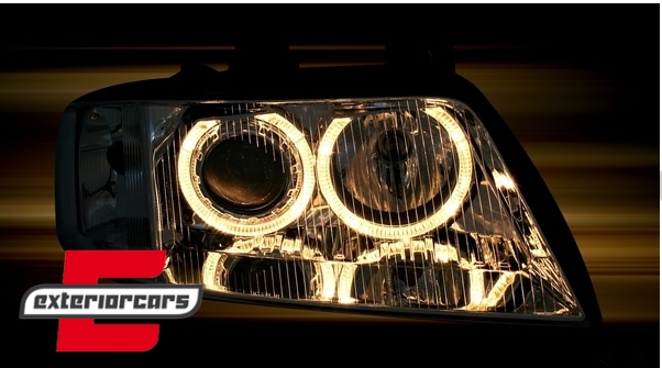 Prednja svjetla Angel Eyes (crna) / Audi A6 4B C5 (05.1997-05.2001), LPAU68