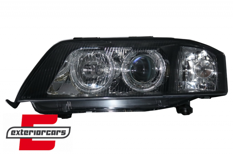Prednja svjetla Angel Eyes (crna) / Audi A6 4B C5 (2001-2004), LPAU82