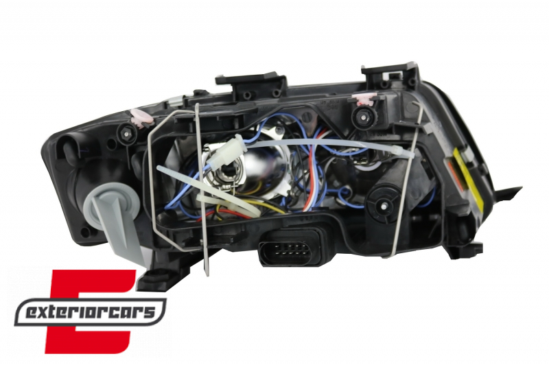 Prednja svjetla Angel Eyes (crna) / Audi A6 4B C5 (2001-2004), LPAU82
