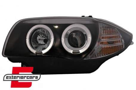 Prednja svjetla Angel Eyes (crna) / BMW serije 1 E81 E82 E87 E88 (2004-2011), LPBM80