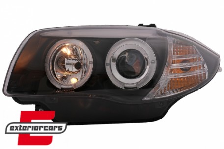 Prednja svjetla Angel Eyes (crna) / BMW serije 1 E81 E82 E87 E88 (2004-2011), LPBM80