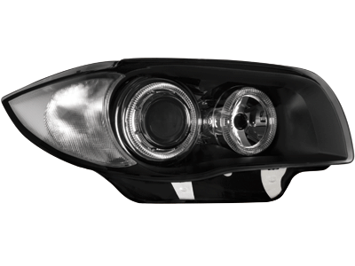 Prednja svjetla Angel Eyes (crna) / BMW serije 1 E81 E82 E87 E88 (2004-2011), LPBMA4