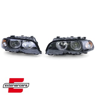 Prednja svjetla Angel Eyes (crna) / BMW serije 3 E46 Coupe Cabrio (04.1999-03.2003), LPBM34