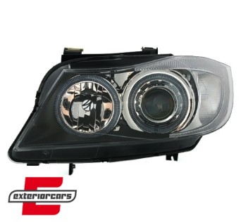 Prednja svjetla Angel Eyes (crna) / BMW serije 3 E90 limuzina E91 karavan (03.2005-08.2008), LPBM89