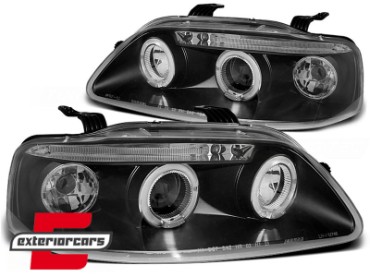 Prednja svjetla Angel Eyes (crna) / Chevrolet Aveo (2003-2006), LPCT02