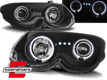 Prednja svjetla Angel Eyes (crna) / Chrysler 300 M (1999-2004), LPCH14
