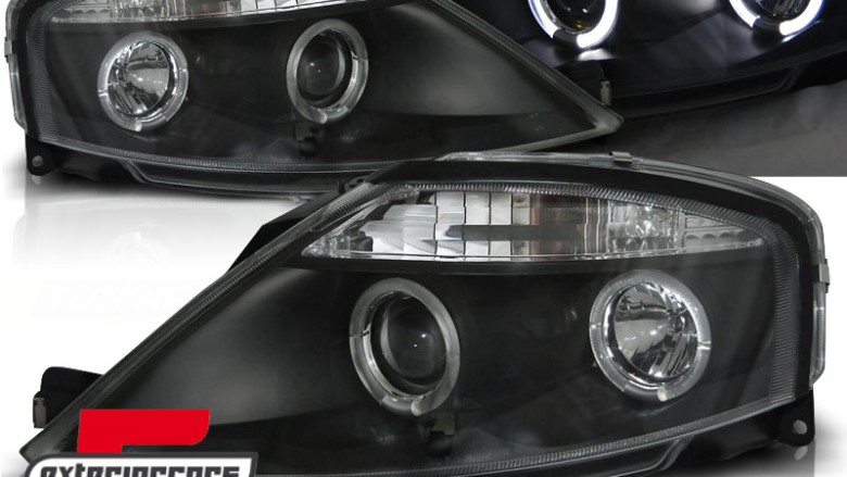 Prednja svjetla Angel Eyes (crna) / Citroen C3 (2002-2009), LPCI06