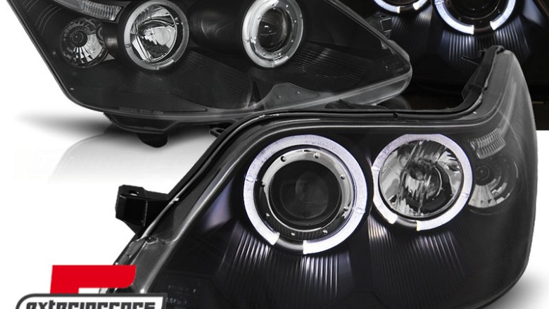 Prednja svjetla Angel Eyes (crna) / Citroen C4 (2004-2010), LPCI10