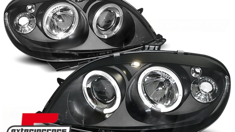 Prednja svjetla Angel Eyes (crna) / Citroen Saxo (1999-2003), LPCI03