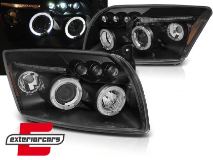 Prednja svjetla Angel Eyes (crna) / Dodge Caliber (2006-2012), LPDO20