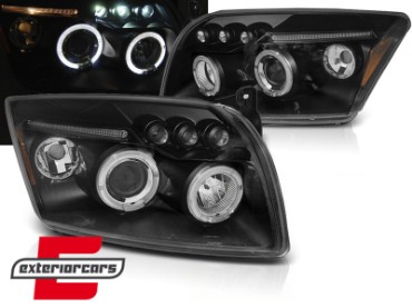 Prednja svjetla Angel Eyes (crna) / Dodge Caliber (2006-2012), LPDO20