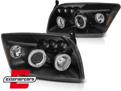 Prednja svjetla Angel Eyes (crna) / Dodge Caliber (2006-2012), LPDO20