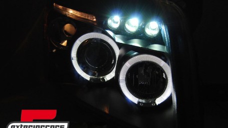 Prednja svjetla Angel Eyes (crna) / Dodge Caliber (2006-2012), LPDO20