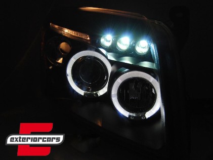 Prednja svjetla Angel Eyes (crna) / Dodge Caliber (2006-2012), LPDO20