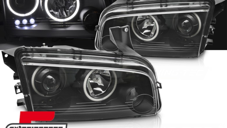 Prednja svjetla Angel Eyes (crna) / DODGE CHARGER LX (2006-2010), LPDO12