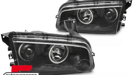 Prednja svjetla Angel Eyes (crna) / DODGE CHARGER LX (2006-2010), LPDO12