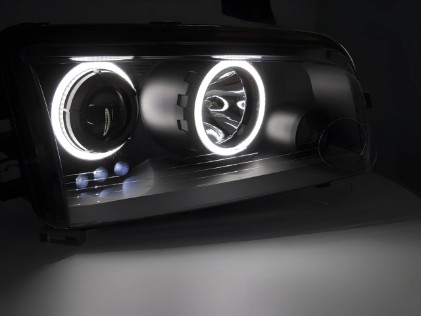 Prednja svjetla Angel Eyes (crna) / DODGE CHARGER LX (2006-2010), LPDO12