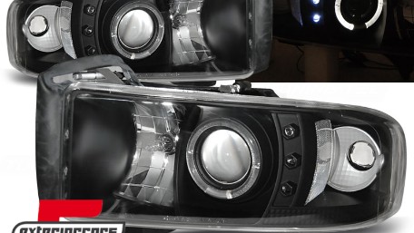 Prednja svjetla Angel Eyes (crna) / Dodge RAM (1994-2001), LPDO02